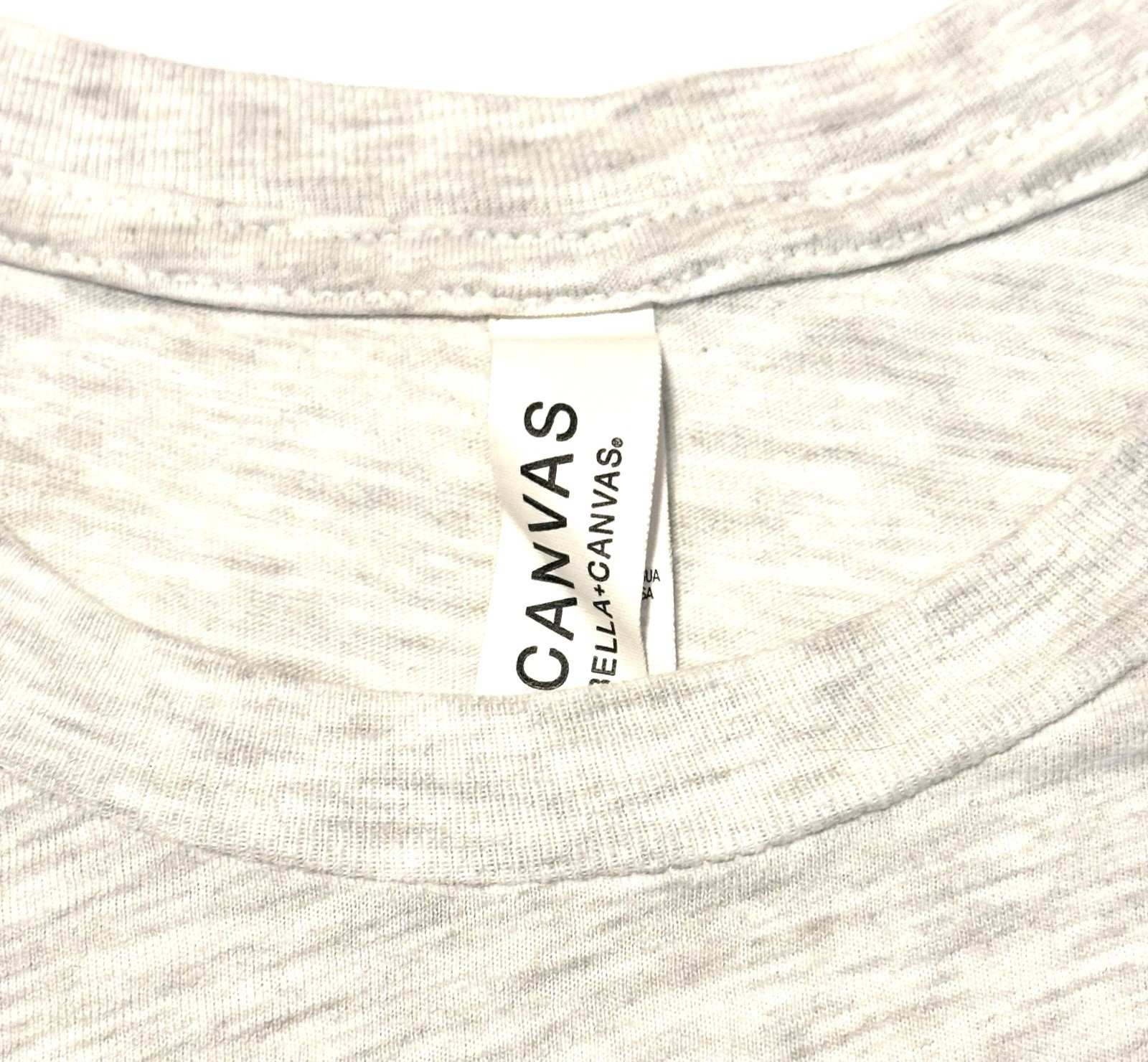 Bella+Canvas Unisex Gray Cotton Blend Jersey Graphic 90s Crew T-Shirt M gallery