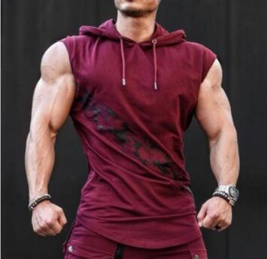 Men's Fashion Trend Casual Camouflage Color Short Sleeve Hooded T-shirt gallery
