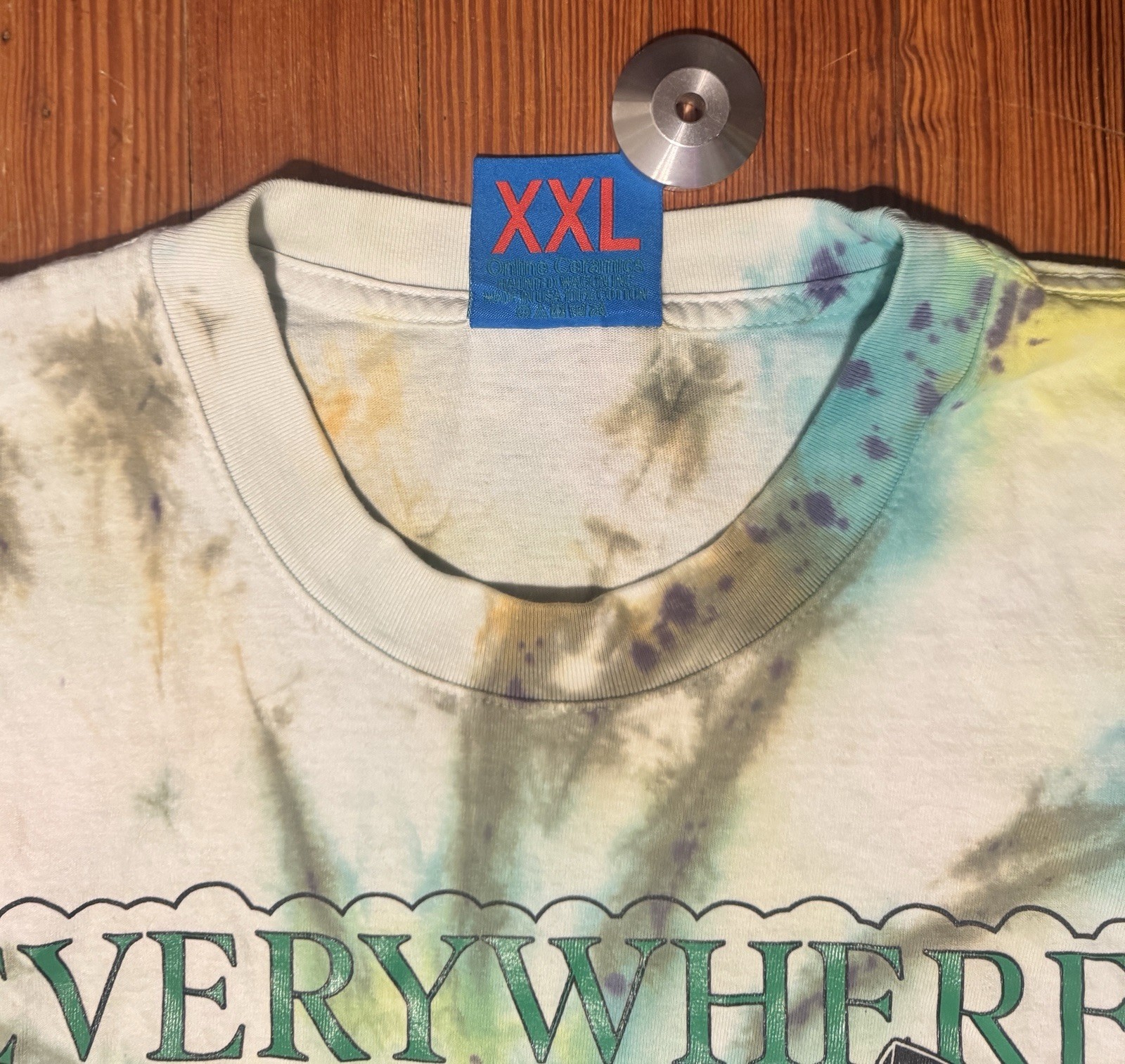 Online Ceramics Tie Dye Find Heaven Everywhere Frog T Shirt XXL OOP Authentic gallery