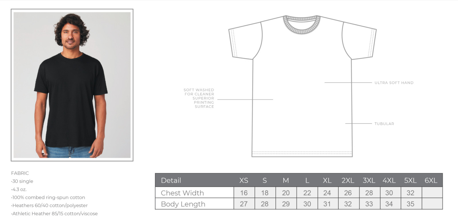 100% Cotton Heritage Unisex Short Sleeve Tubular T-Shirt Tee gallery