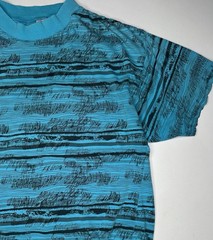 Vintage Electronic Revolution Abstract Stripe Club Kid Surf T-Shirt 80’s L