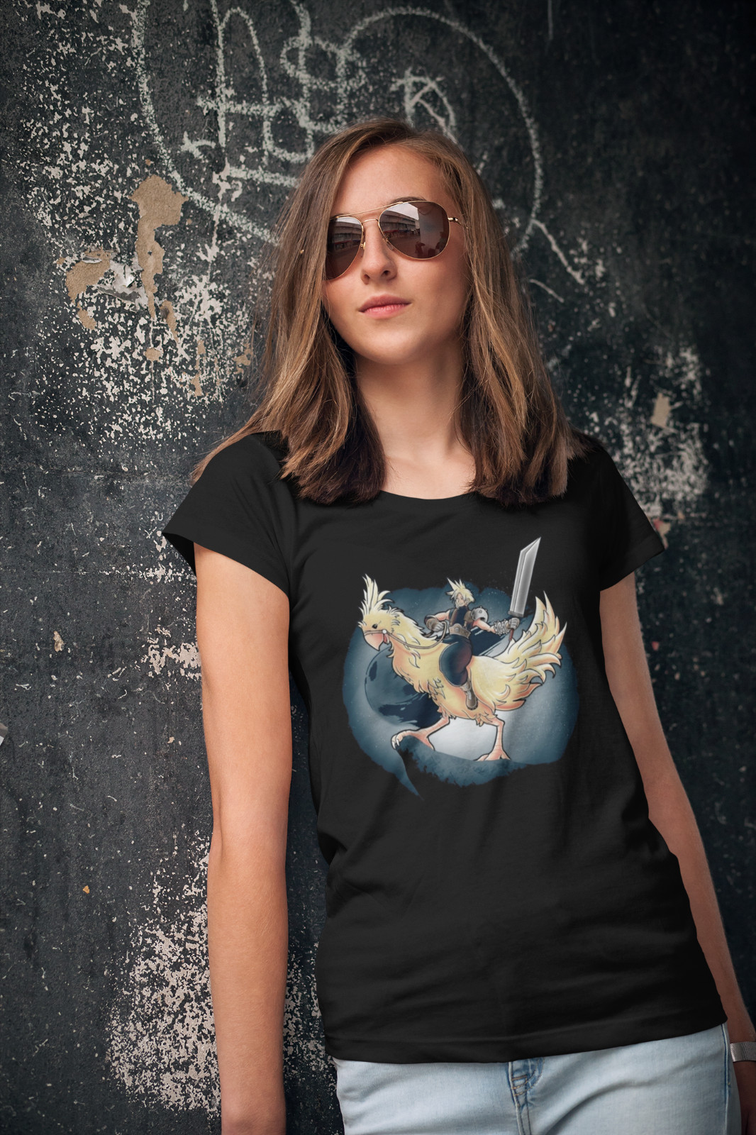 Final Fantasy 7 Cloud Riding Chocobo T-Shirt Unisex Cotton Funny FF7 VII Game gallery