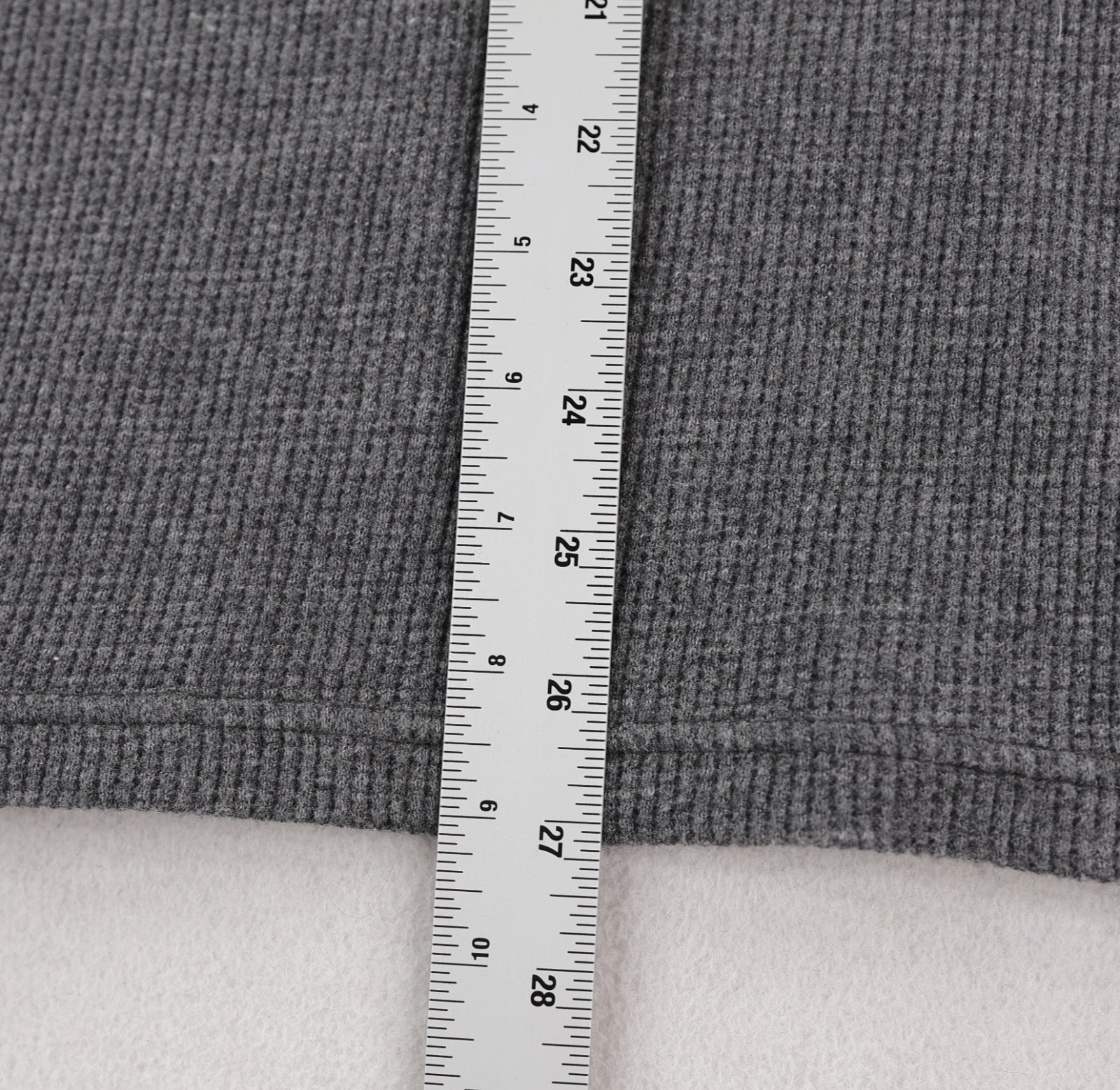 Wallace & Barnes Waffle Henley Shirt Men's Medium Tall Gray Thermal Long Sleeve gallery