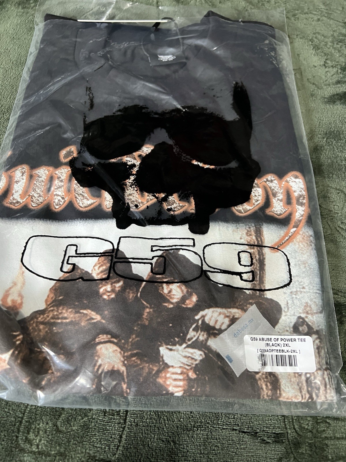 G59 $UICIDEBOY$ ABUSE OF POWER TEE 2XL – Black – New With Tags