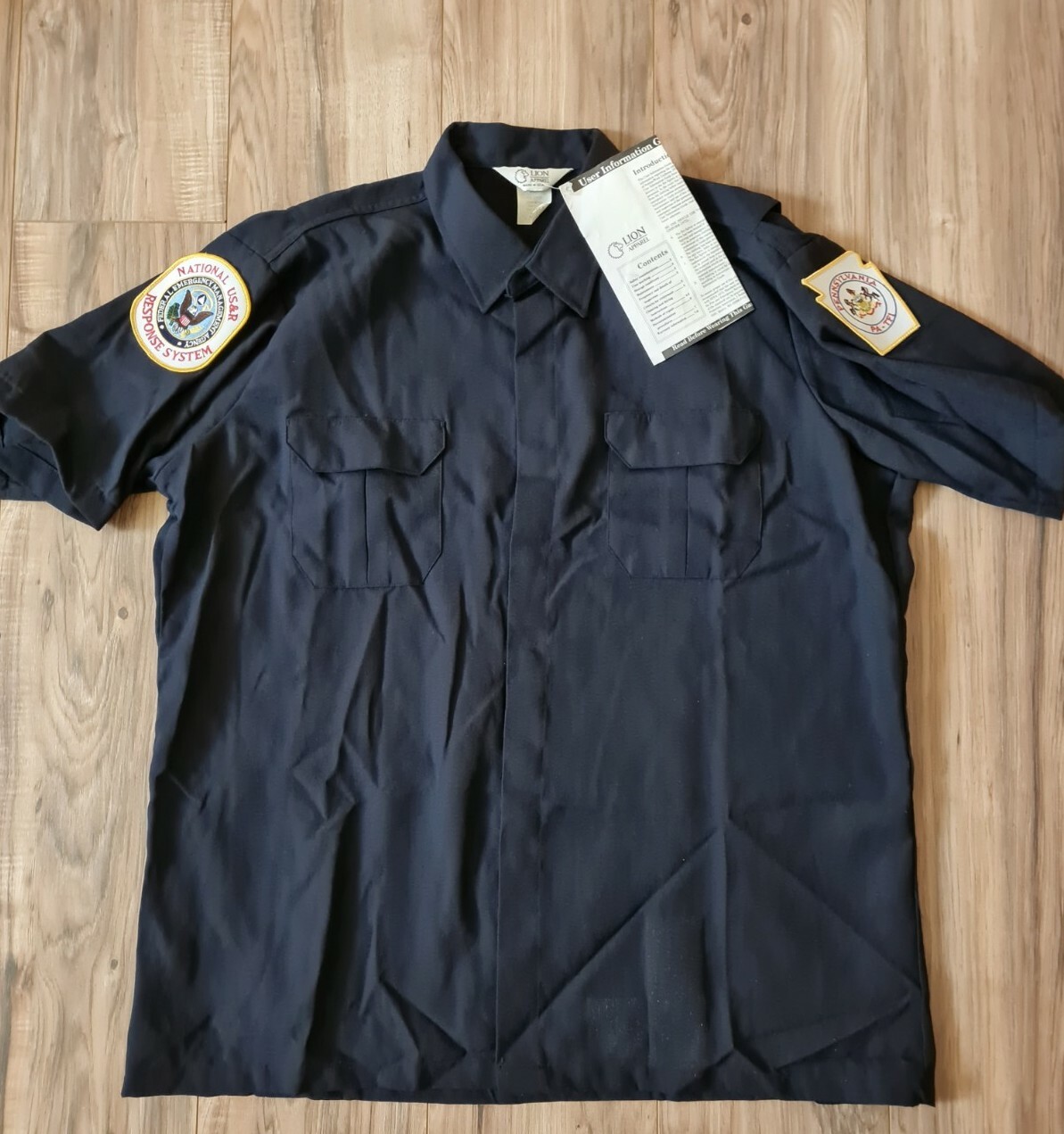 Lion Apparel National USR Response System Shirt Short Sleeve Dark Navy SizeXL(i9