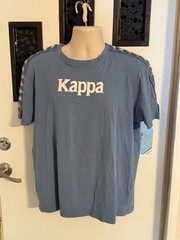 Kappa Authentic 222 Banda Balima Unisex T-Shirt in a steel blue colorway XL