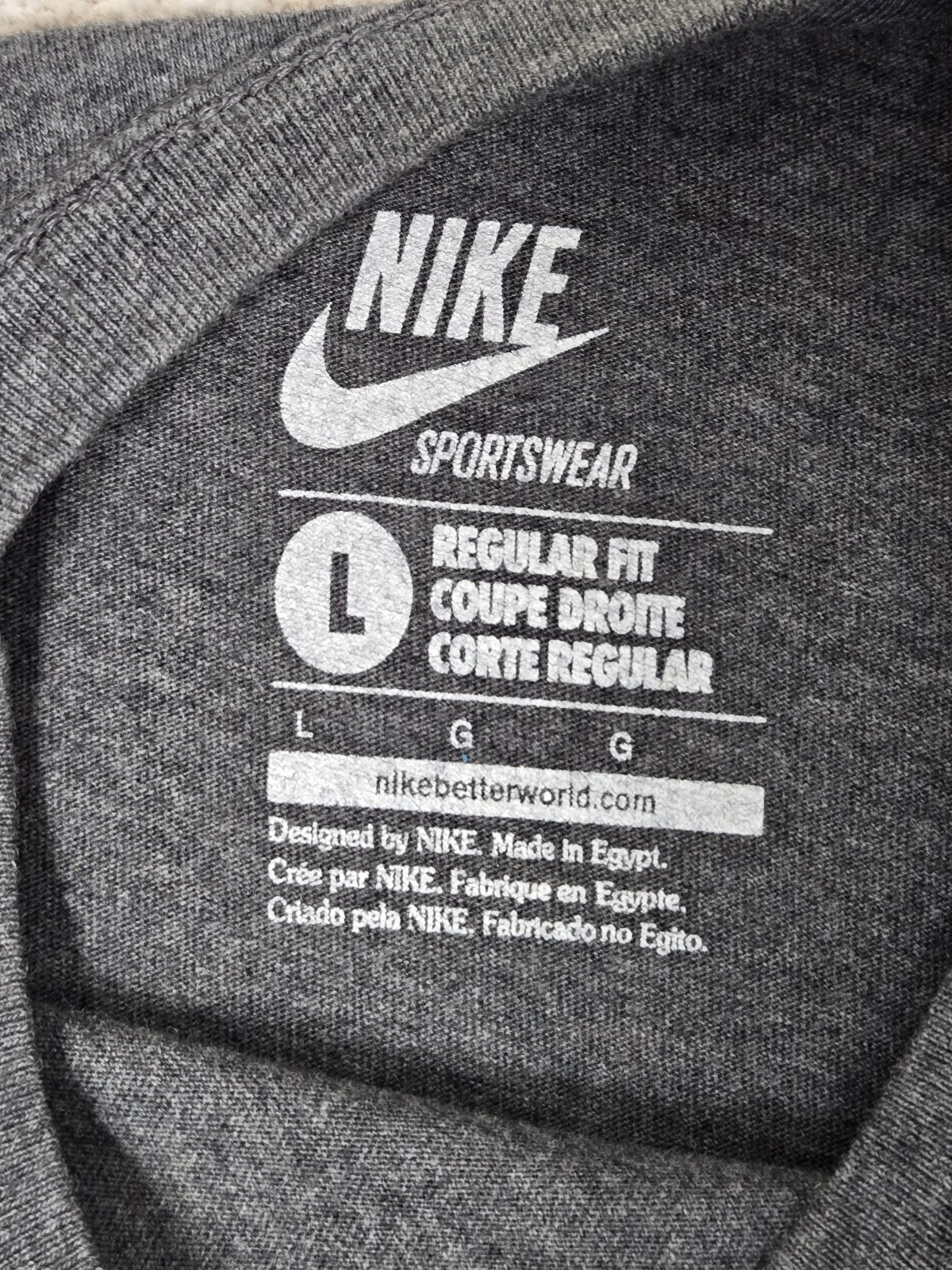 Nike shirt Airforce 1 mens Large short sleeve Gray red white blue usa gallery