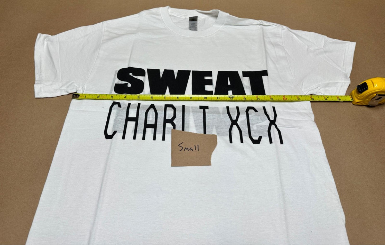 NEW Authentic Charli XCX & Troye Sivan "Sweat" Tour Reversible Tee Shirt White gallery