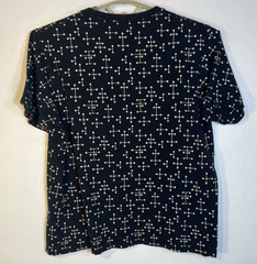 SPRZ NY X Eames Office Size Large Black Cotton All Over Graphic SS Crew Neck Tee