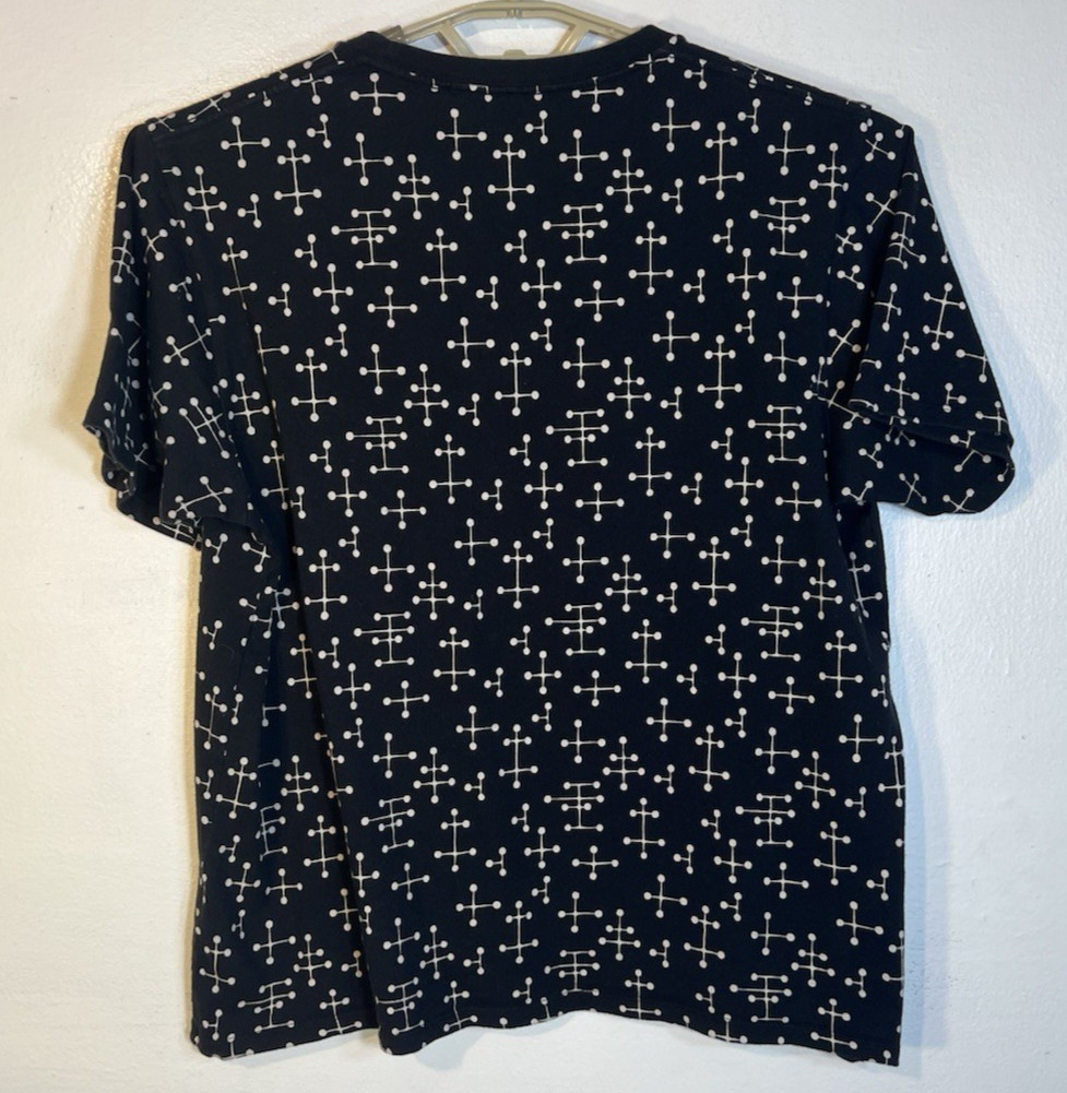 SPRZ NY X Eames Office Size Large Black Cotton All Over Graphic SS Crew Neck Tee gallery