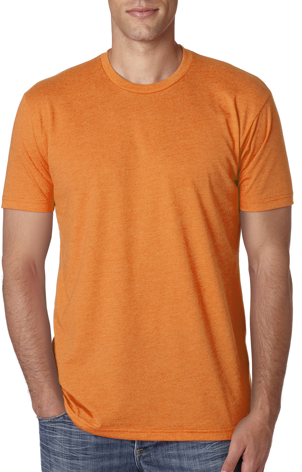 Marky G N6210 3-Pack Men's CVC Crew-Neck Short Sleeve T-Shirt, Orange, X-Small gallery