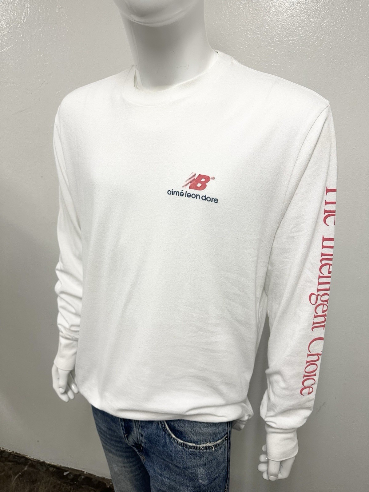 Aime Leon Dore x New Balance Collaboration White Long Sleeve Cotton Tee gallery