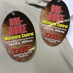 Dri-Duke Moisture Control Compression USGI T-Shirt Men’s Military SAND 2Pc Large