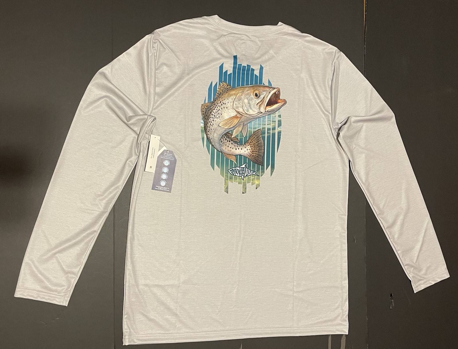 Fish N Vibe Outdoor Long Sleeve Shirt Men’s M 38-40 100% Recycled Polyester NWT gallery