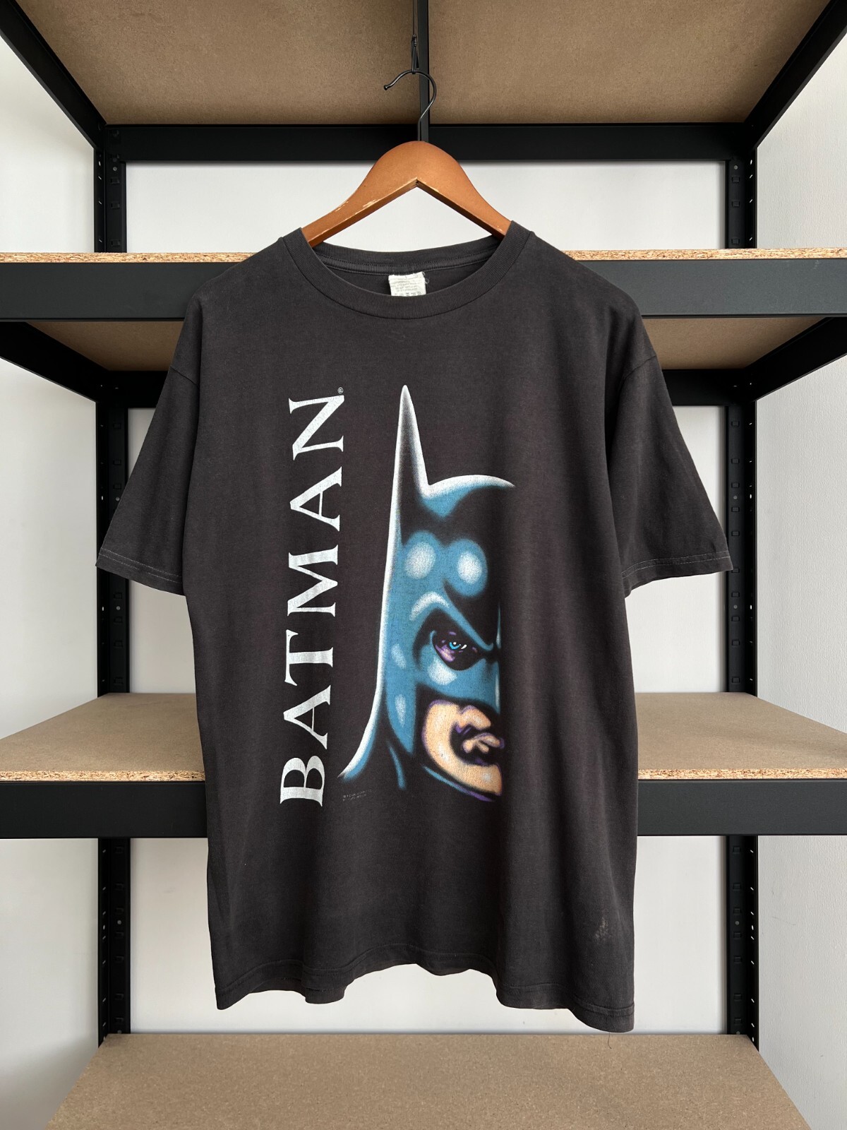Vintage 90s Batman Dc Comics Movie Cartoon Black T-shirt Sz M
