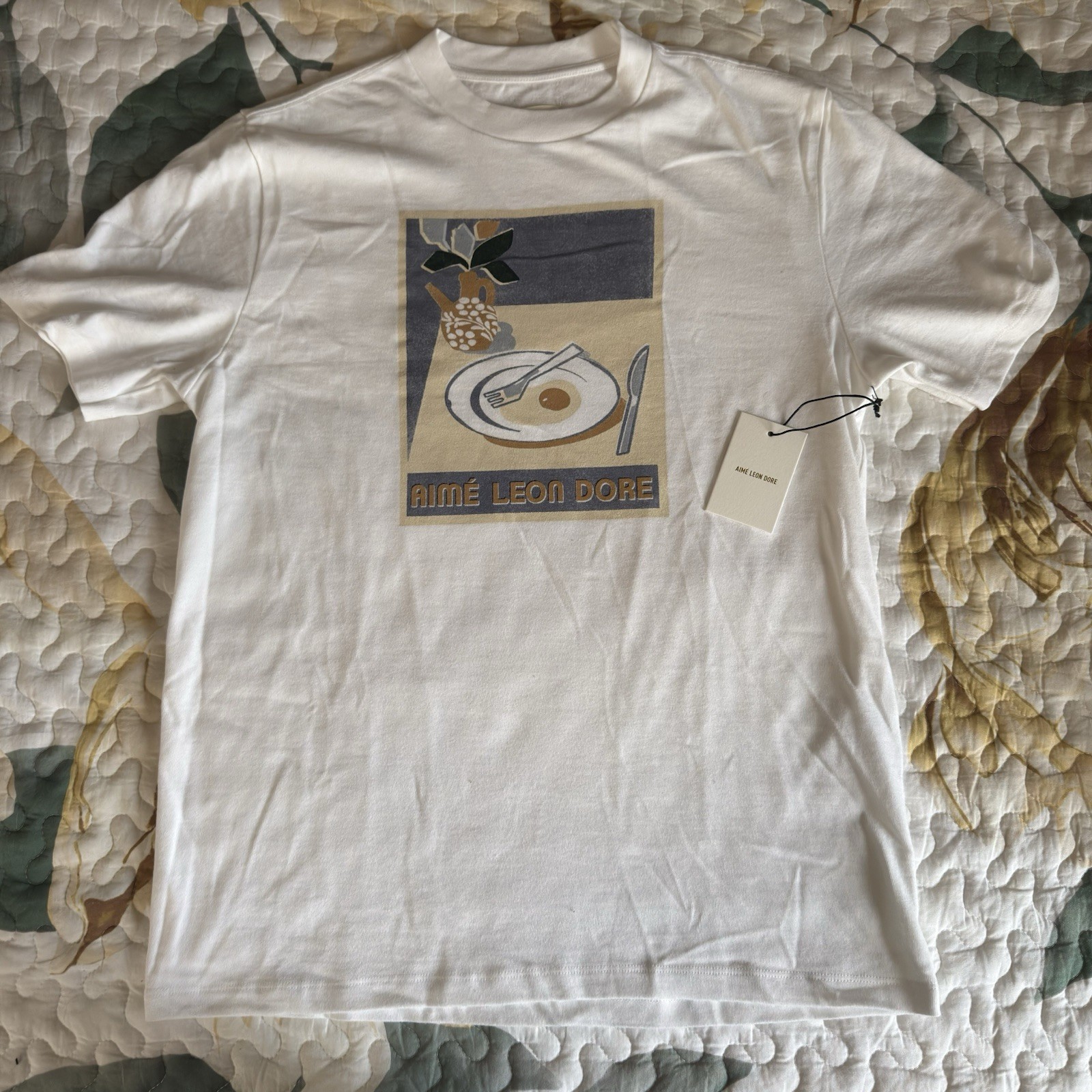 AIME LEON DORE ALD WHITE MOLINA BREAKFAST TEE FW21 SIZE SMALL SHIRT SHORTSLEEVE gallery