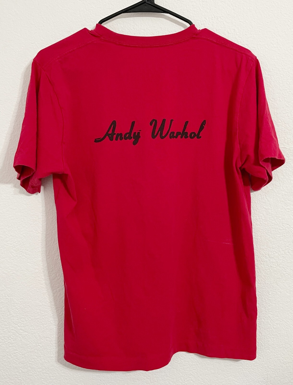 Uniqlo, Men Short Sleeve SPRZ NY Red Black Andy Warhol Shirt Top, Medium gallery
