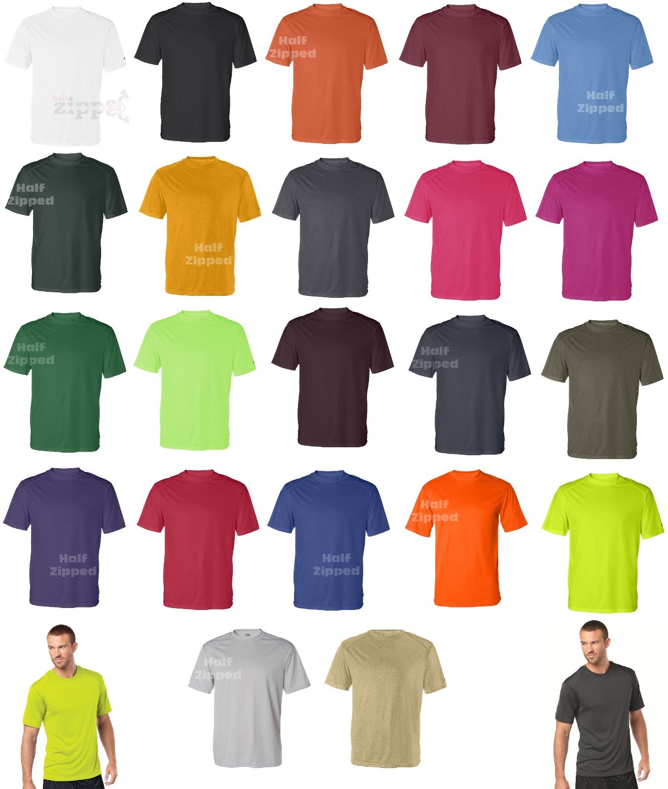 Badger B-Core T-Shirt with Sport Shoulders 4120 S-4XL Moisture Wicking Polyester gallery
