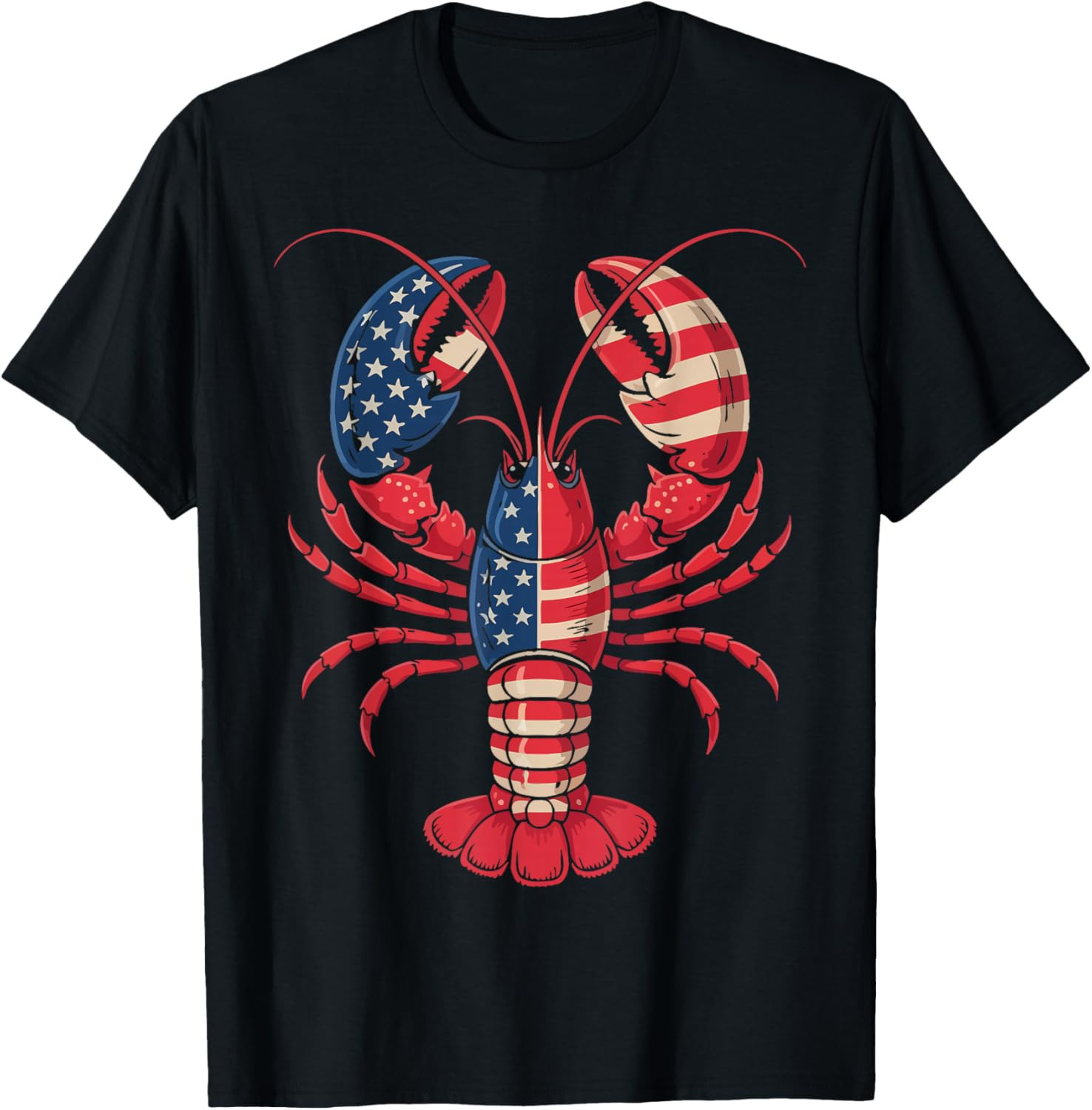 American Flag Lobster Patriotic Crawfish Season 4th of July T Shirt
