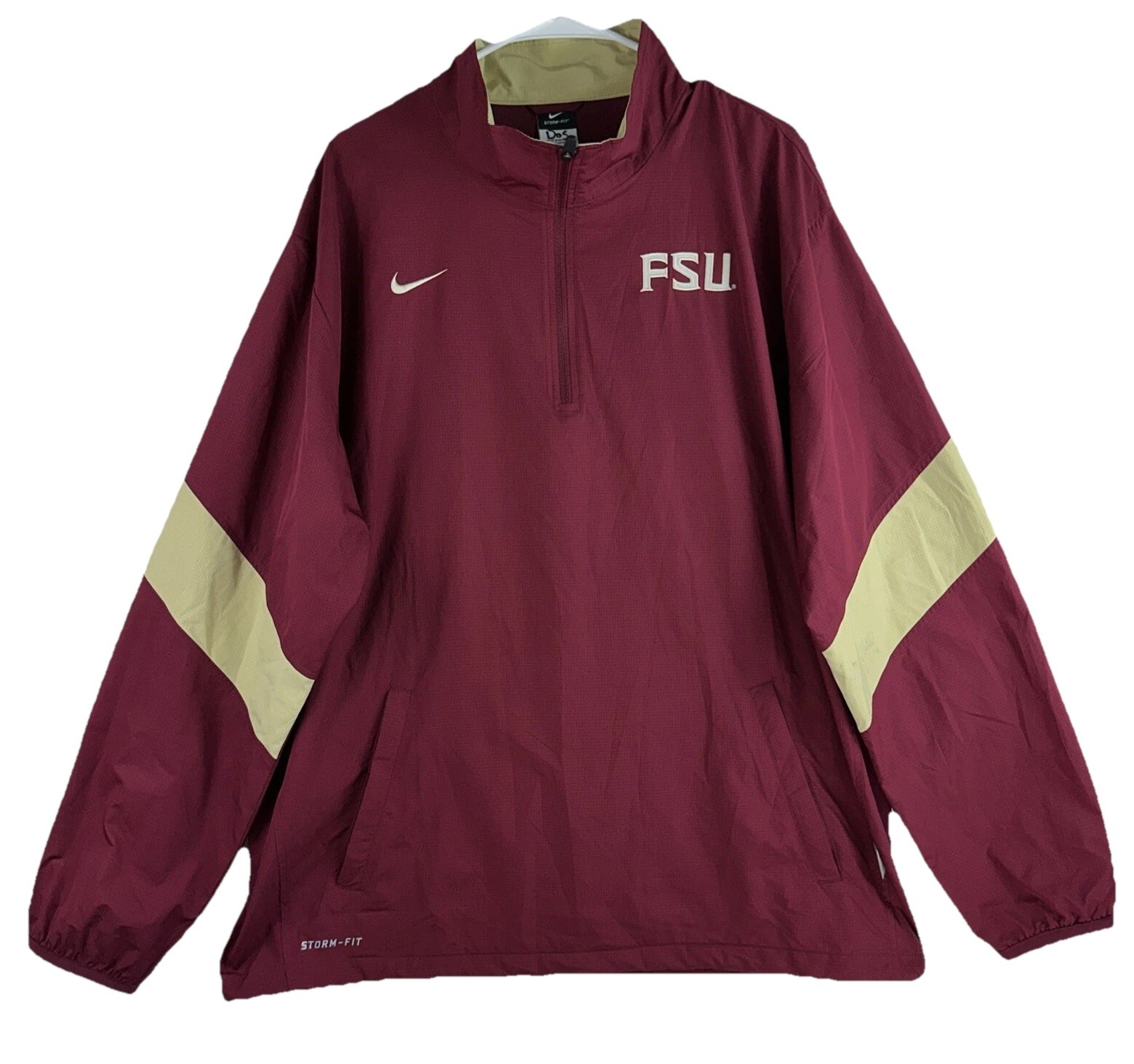 Nike Storm-Fit FSU Seminoles Men’s Large Garnett 1/4 Zip Jacket Vented Back gallery