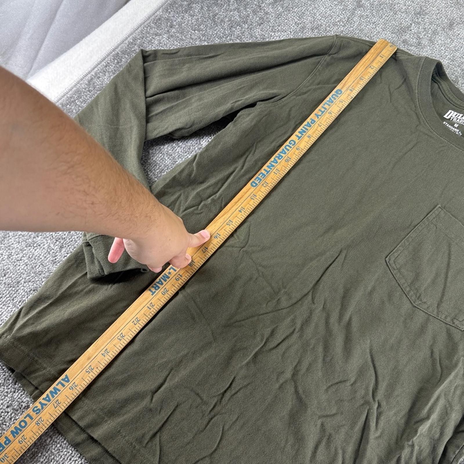 Duluth Long Sleeve Green Longtail T Shirt Untucked Length Standard Fit Mens M gallery