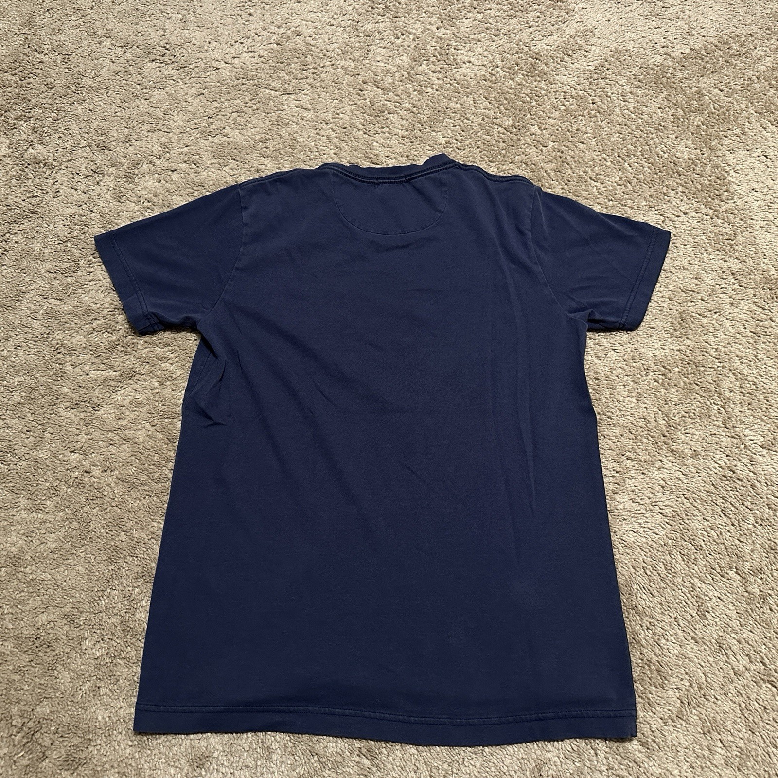 Onitsuka Tiger Shirt Mens Small Designer Preppy Graphic Print Short Sleeve Blue gallery