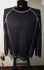 L.L. BEAN Black “Midweight” Long Sleeve Semi-Compression Top Size XL Reg.
