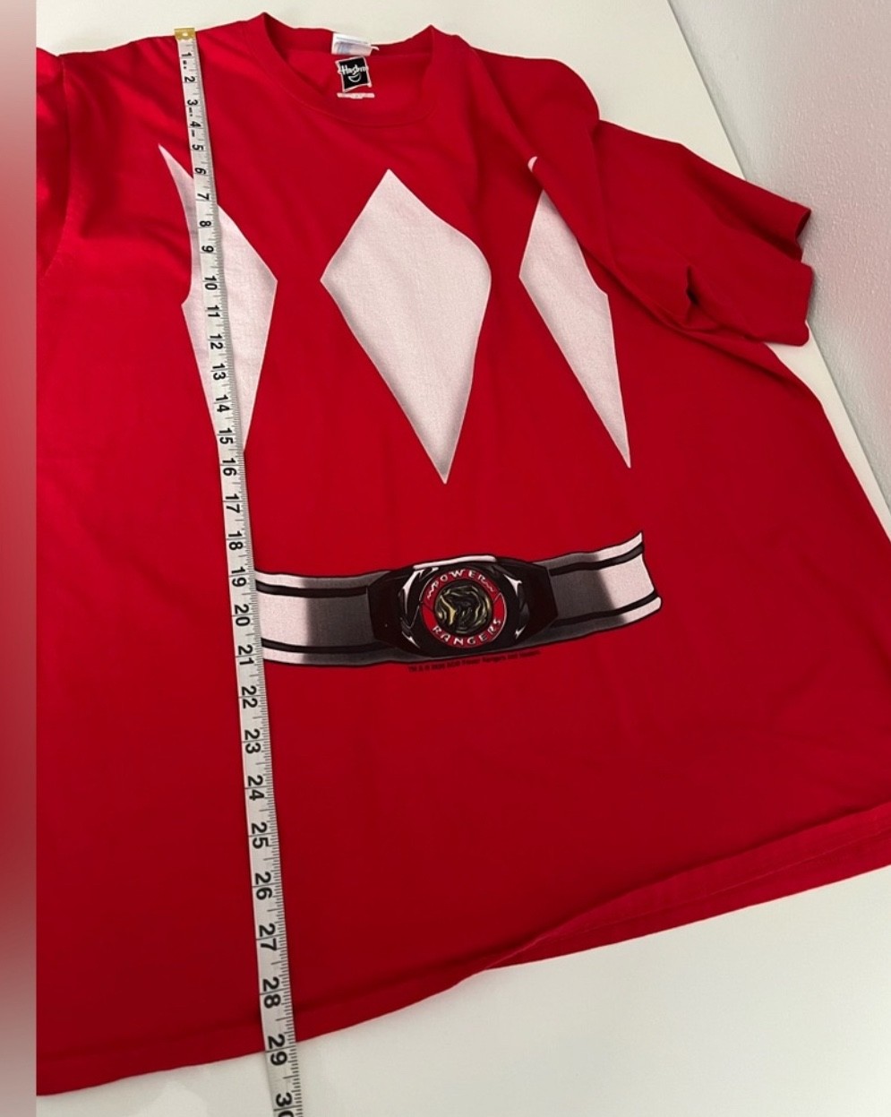 Hasbro Port & Company Cosplay Red Power Ranger Short Sleeve T-Shirt Size XL gallery