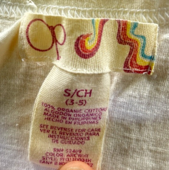 OP White Organic Cotton Scoop Neck Pocket Tee Juniors S (3–5) Casual gallery