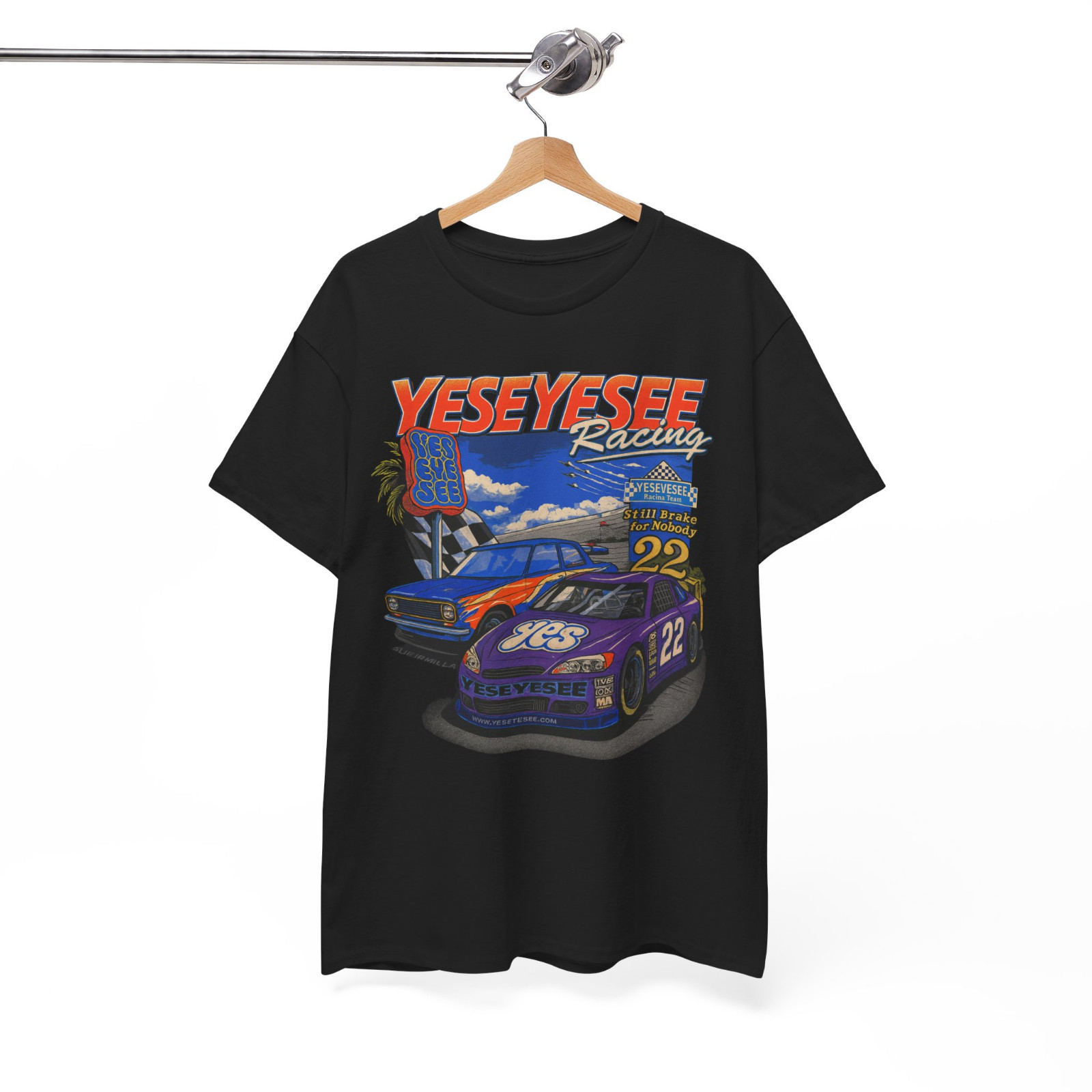 YESEYESEE Racing Graphic Tee Classic Car & Race Car Retro Style T-Shirt gallery