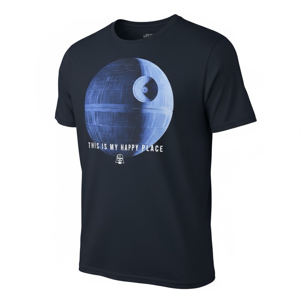 Star Wars Darth Vader Death Star Graphic Tee Shirt Mad Engine Men L Black gallery