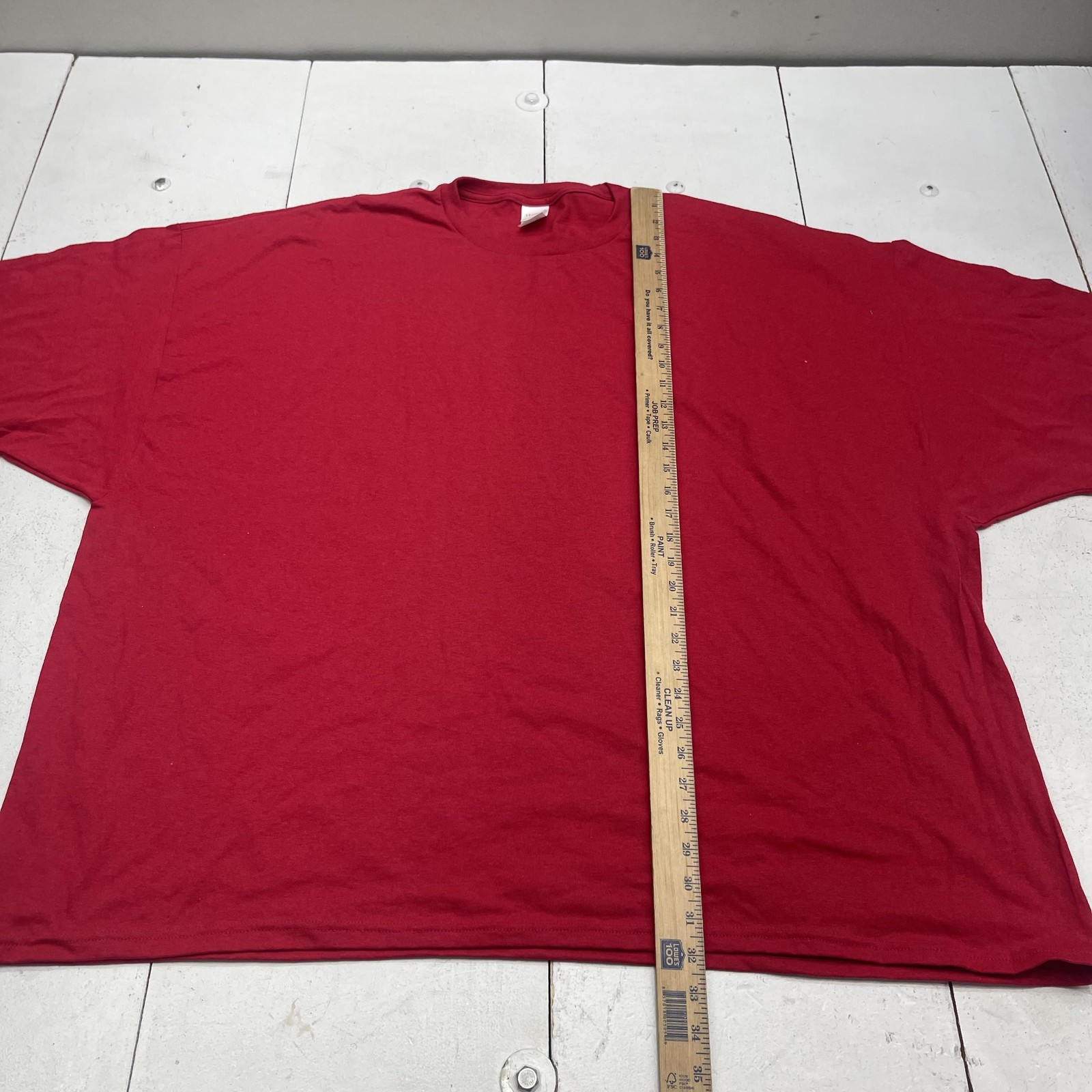 Hanes EcoSmart Shirt Mens 5XL Red Big & Tall Crewneck Basic Tee Short Sleeve gallery