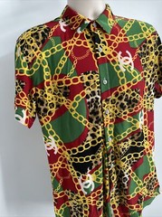 INC INTERNATIONAL CONCEPTS Men’s Graffiti Collared Neck Slim Fit T-Shirt Size L
