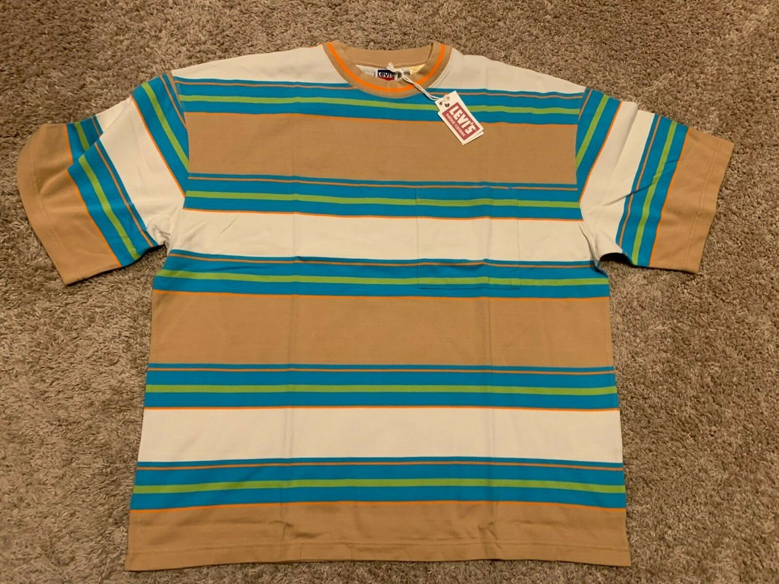 LEVI’S VINTAGE CLOTHING LVC 80’S WIDE T- SHIRT STRIPED EXTRA SMALL NWT RT$115B13