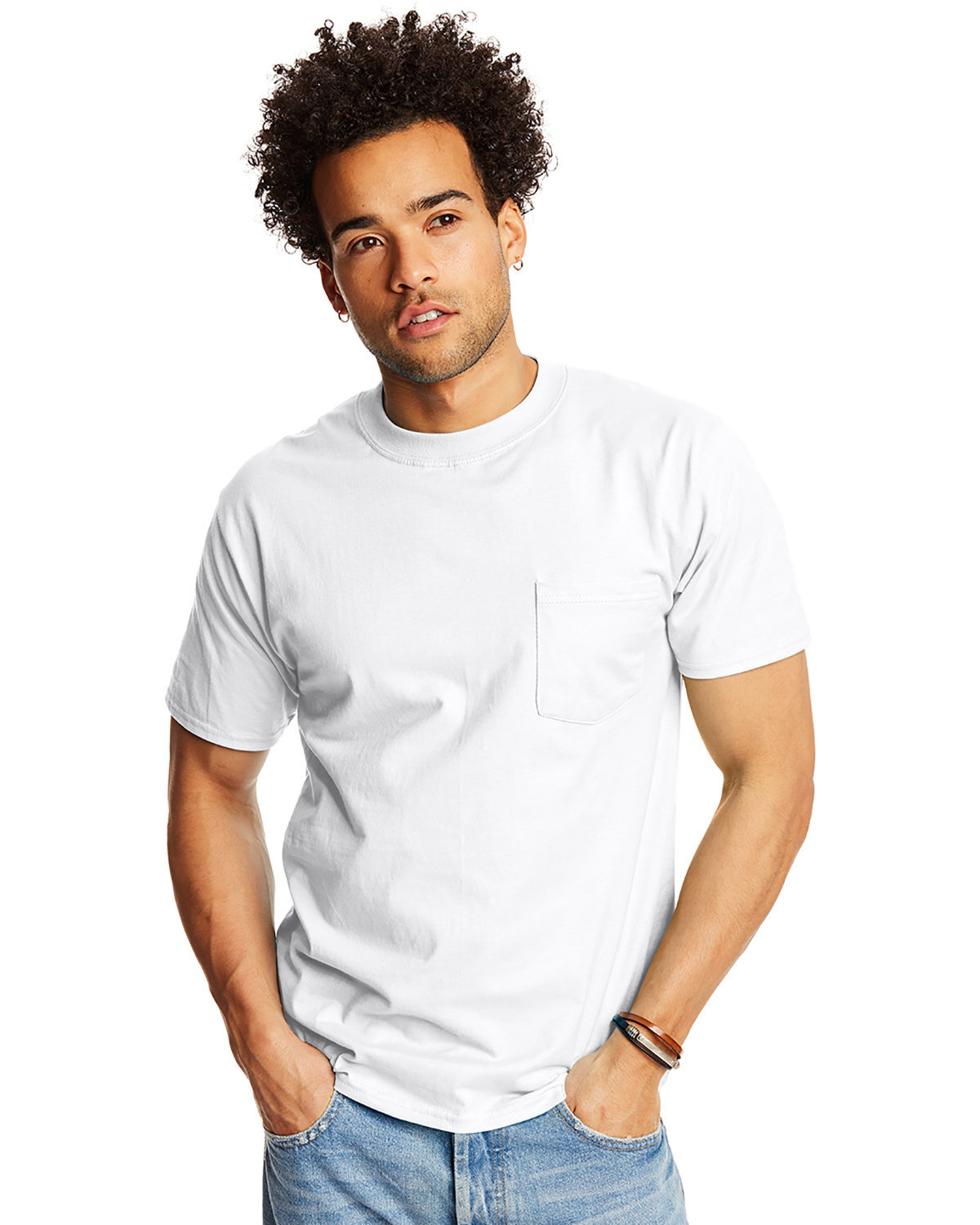 Hanes Adult Beefy-T T-Shirt with Pocket - 5190P gallery