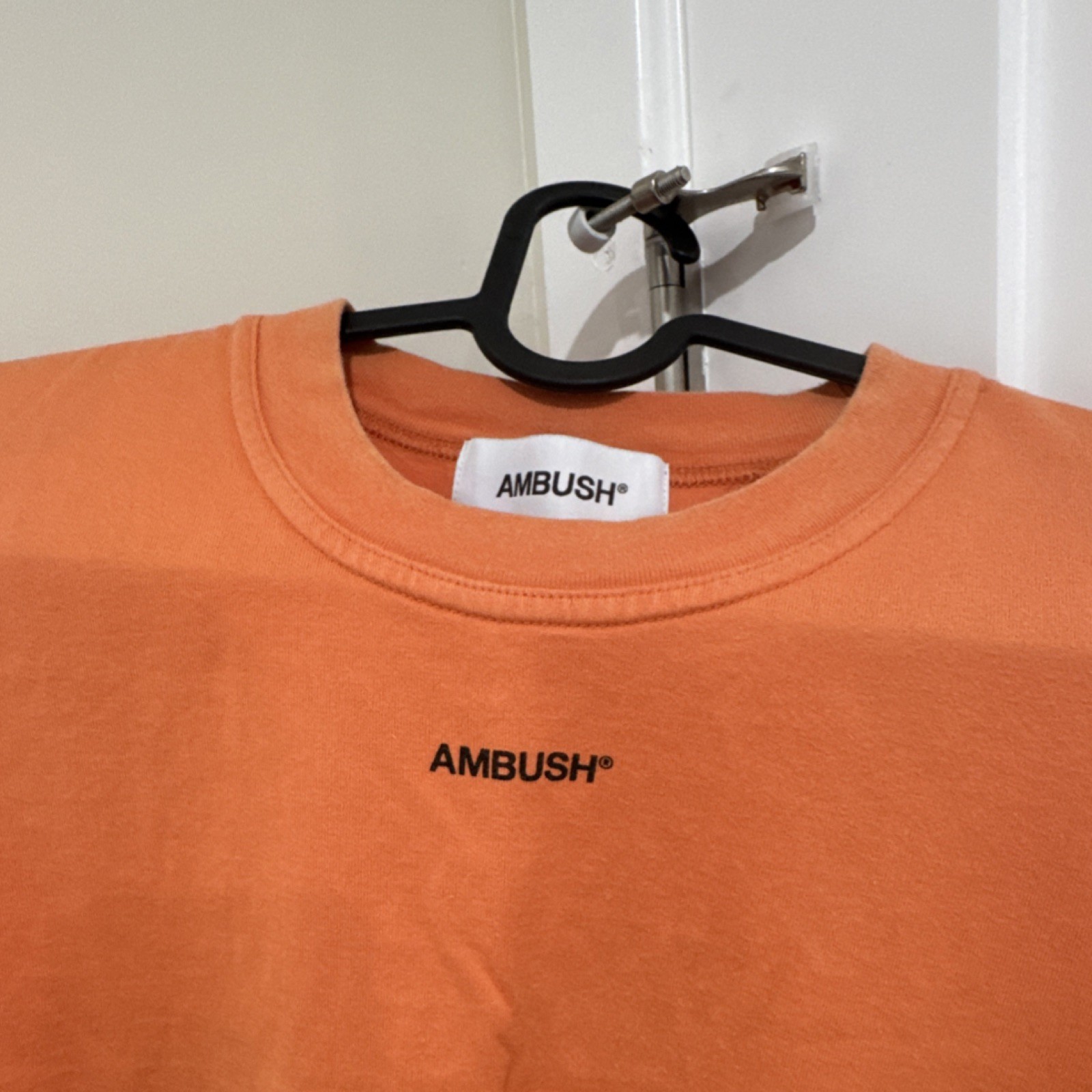 AMBUSH Orange Cotton Logo Limited Edition Men's T-Shirt Size 1 Crew Neck gallery