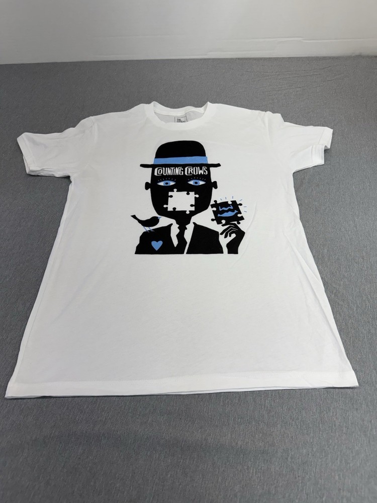 The Thread Shop, Counting Crows Missing Puzzle Piece T-Shirt White Size M. NWOT.