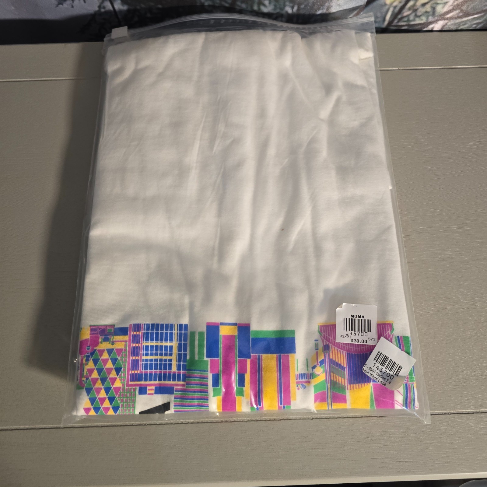 MoMA NYC Skyline T Shirt Mens Large White Museum of Modern Art Graphic Tee gallery