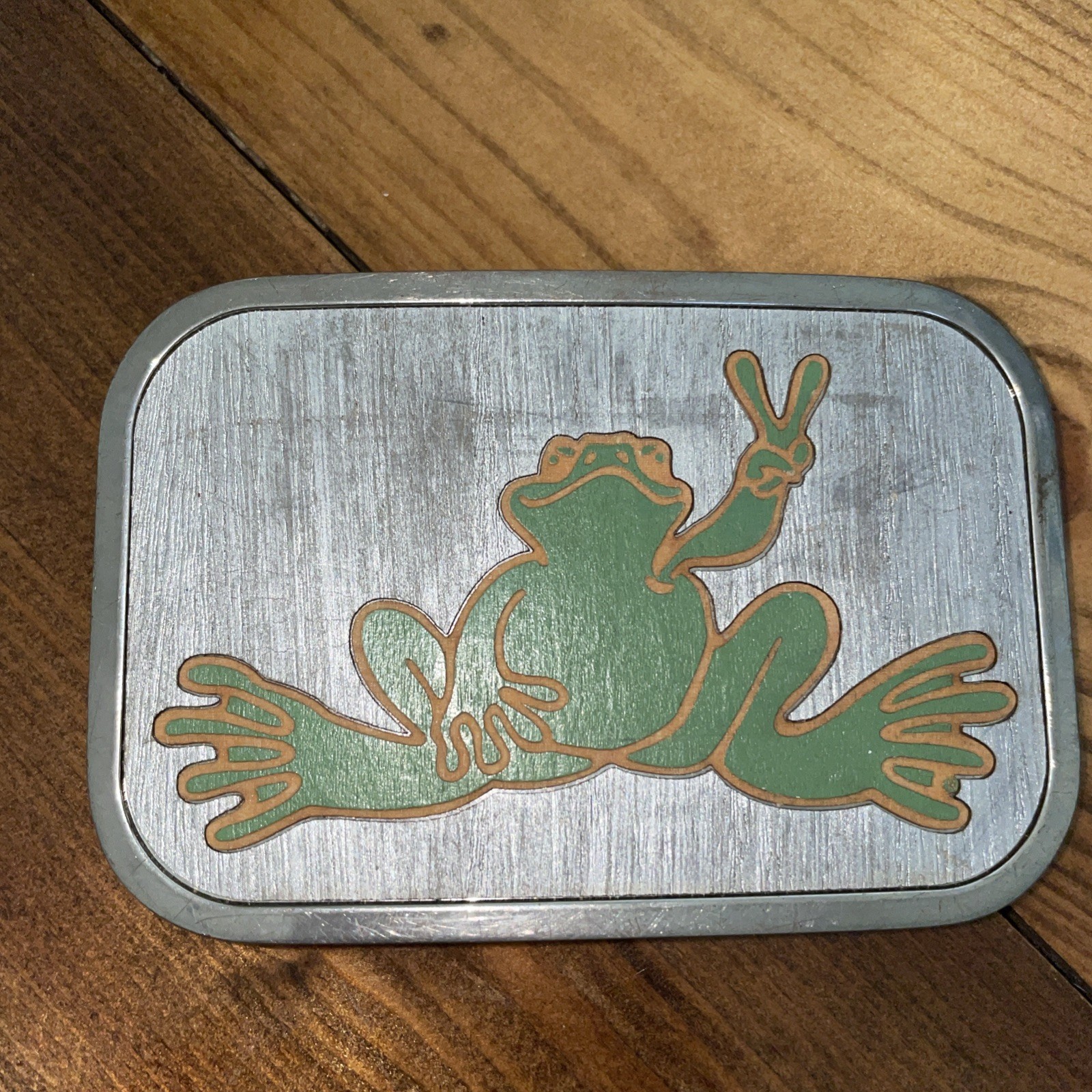 Vtg Peace Frog Buckle Rare Rebel Revolutions Belt Y2K Panama City Beach 90s