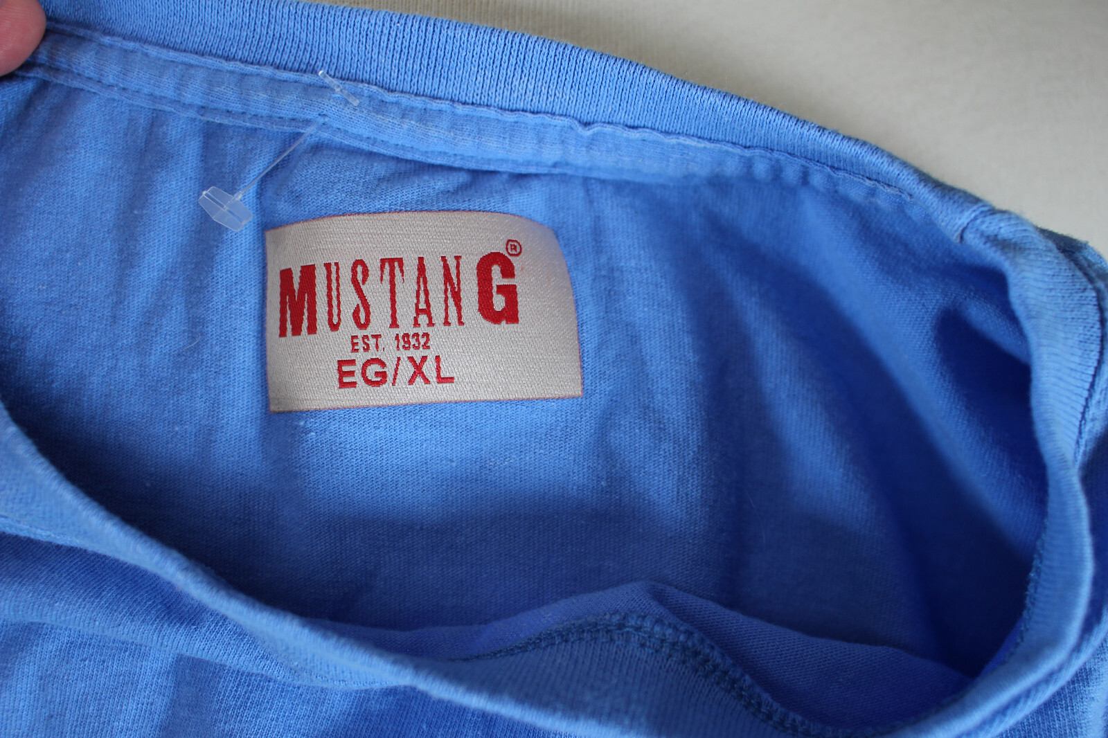 Mustang Mens Shirt Extra Large Car Graphic Tee Blue Cotton Easy Care gallery