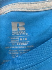 Russell Athletic Men’s Dri-Power Tee Sports T-Shirt Blue Size Medium