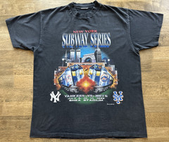 Vintage New York Yankees vs Mets 1999 Subway Series Tee White Y2K Baseball MLB