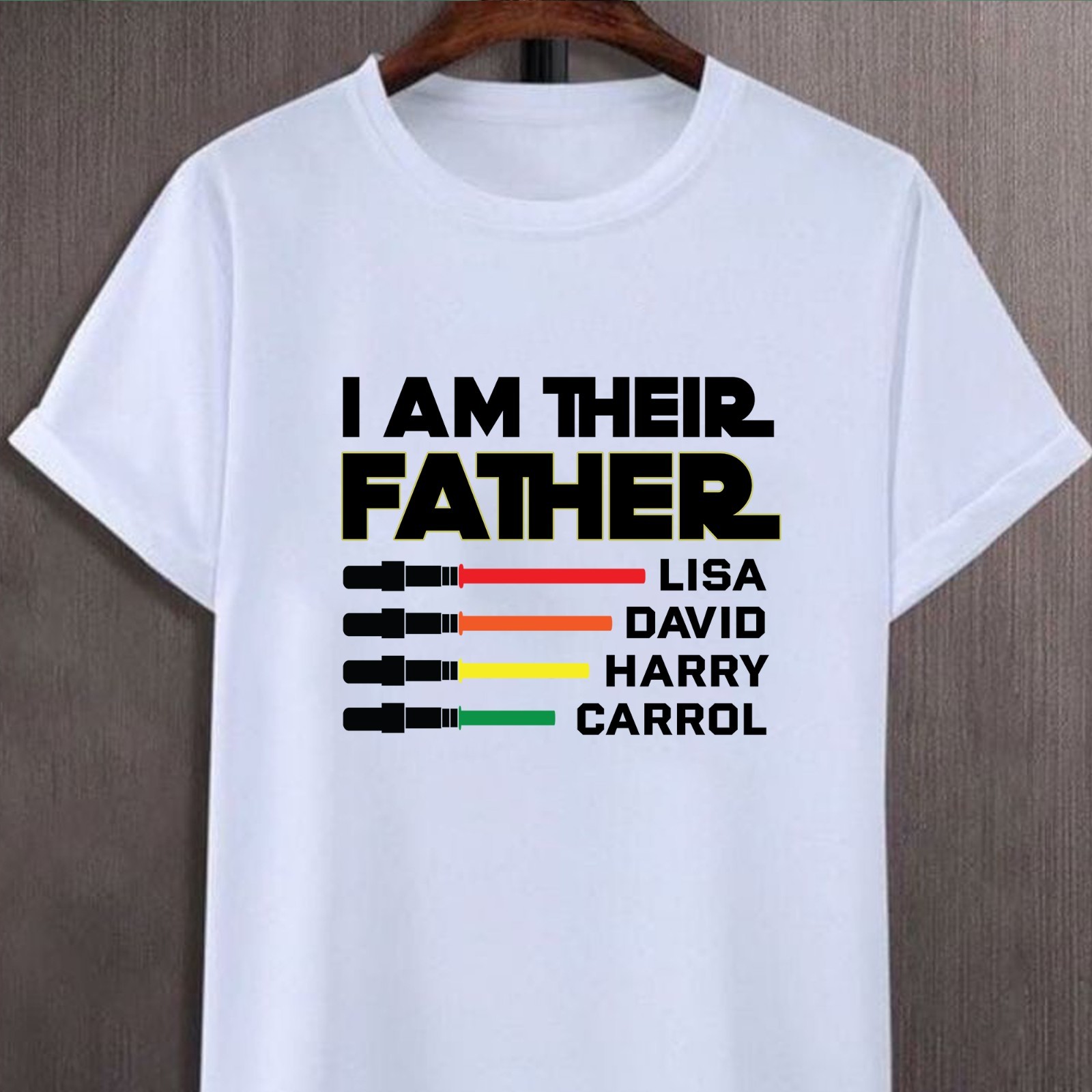 I Am Their Father Tee, Custom Lightsabers Tee, Father's Day Gift for Dad, Daddy gallery