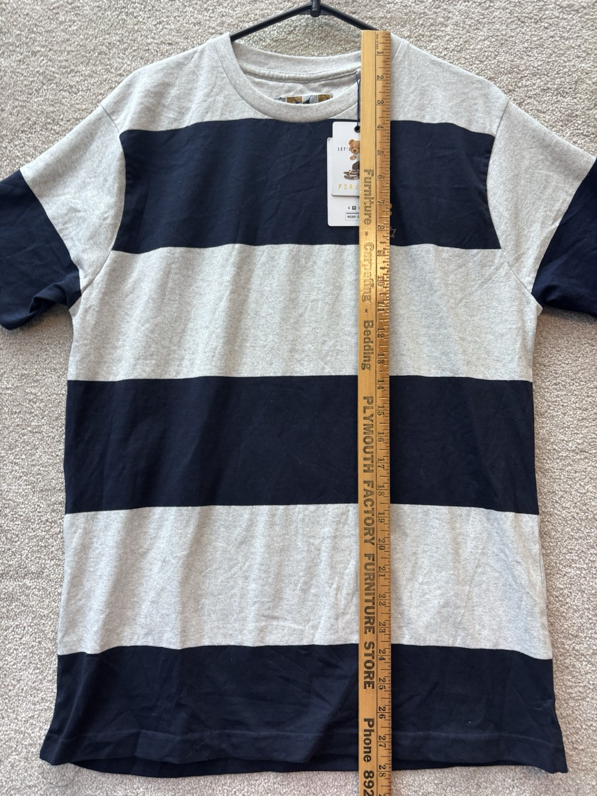 Denim & Flower Ricky Singh T-Shirt Men Medium Gray Black Striped Yin Yang Flower gallery