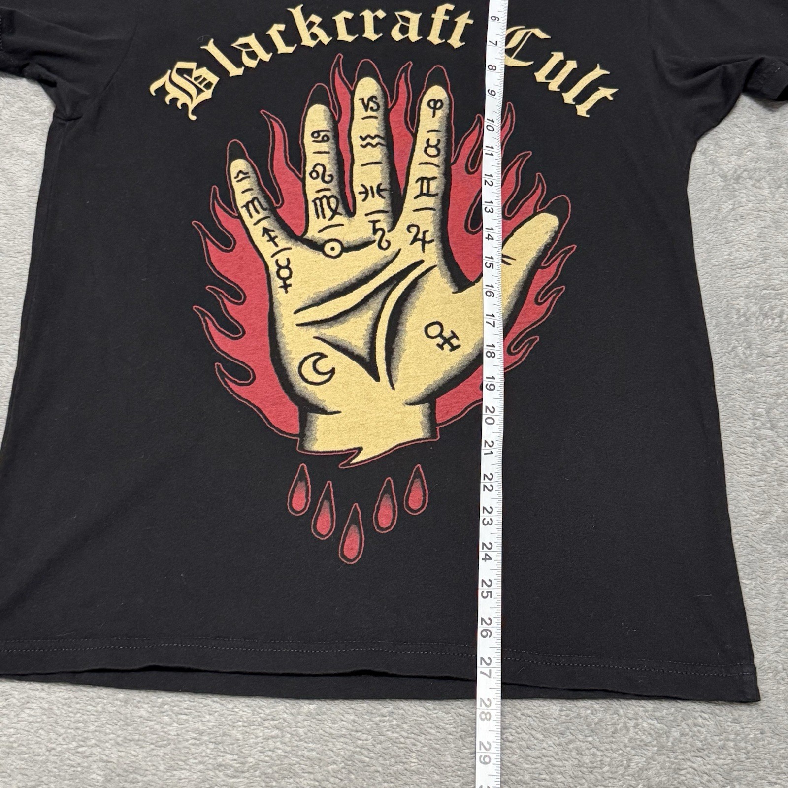 Blackcraft Cult Palmistry Flame T Shirt Sz M Black Gothic Streetwear Darkwear gallery