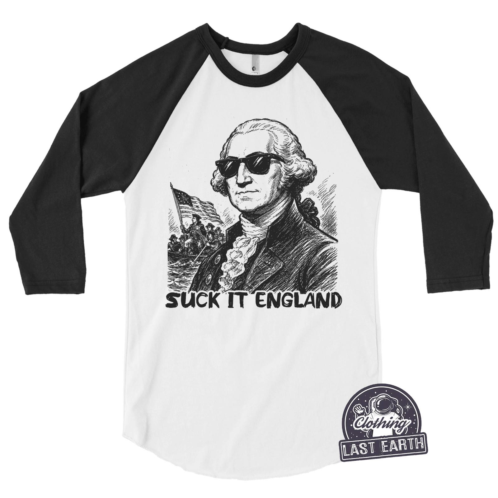 Suck It England T-Shirt Funny George Washington 1776 Patriotic USA Graphic Tee gallery