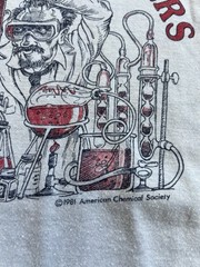 Vintage 1981 Coming Attractions Chemistry Matters Nicholson Art Tee Shirt L RARE