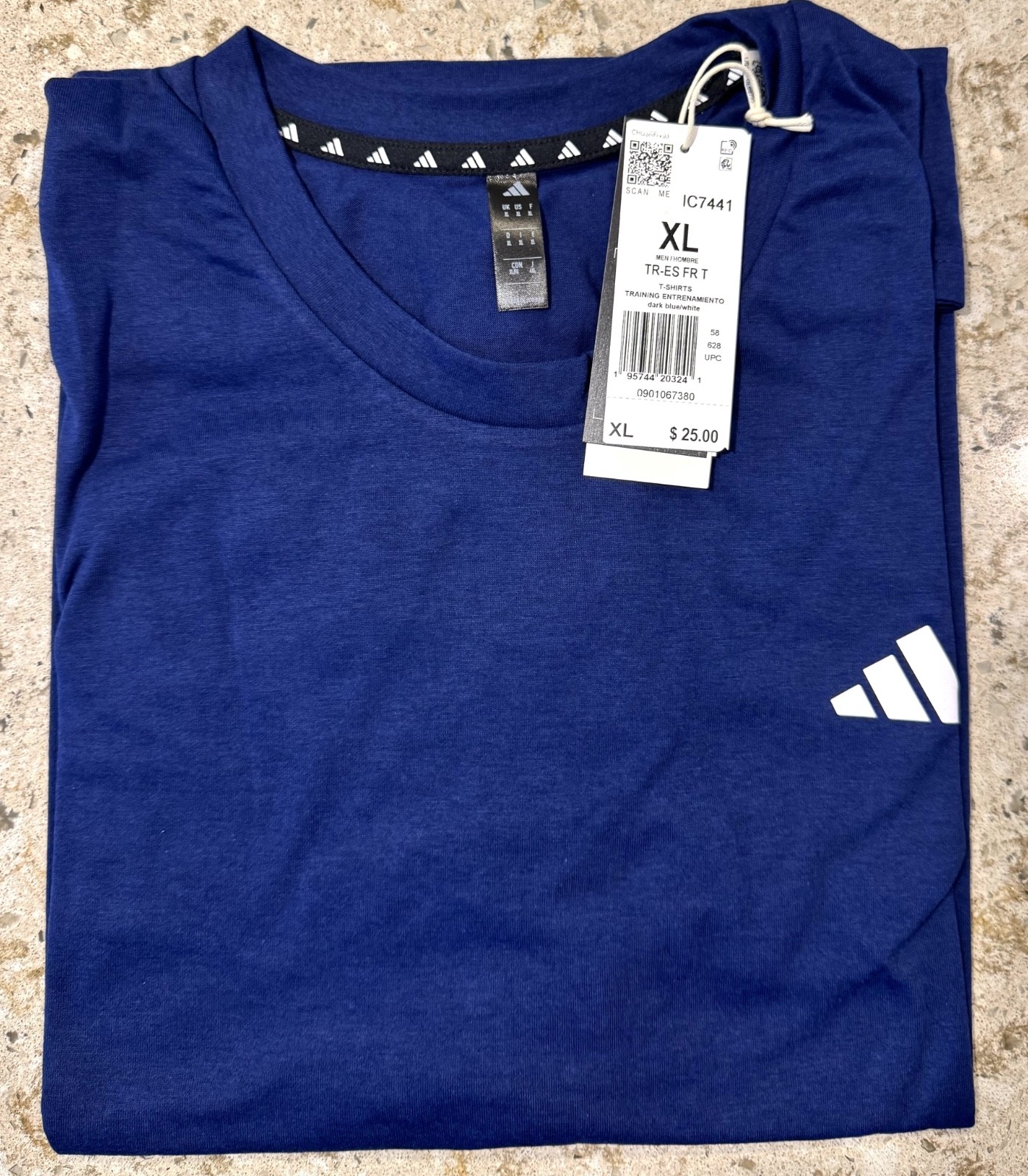 XL adidas men Train Essentials Feelready Training BLUE Tee NWT QTY Retail $25 gallery