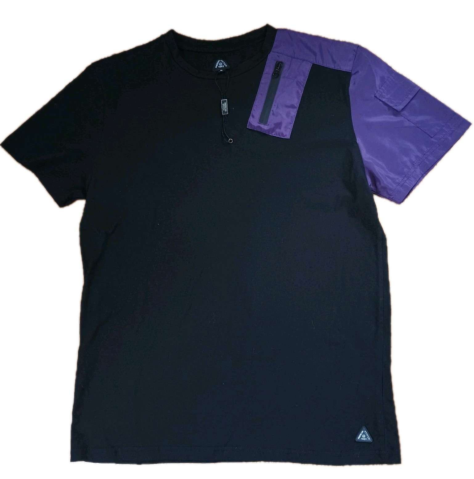 Black & Purple - American Stitch - Small Shoulder/Chest Pocket - Color Block gallery