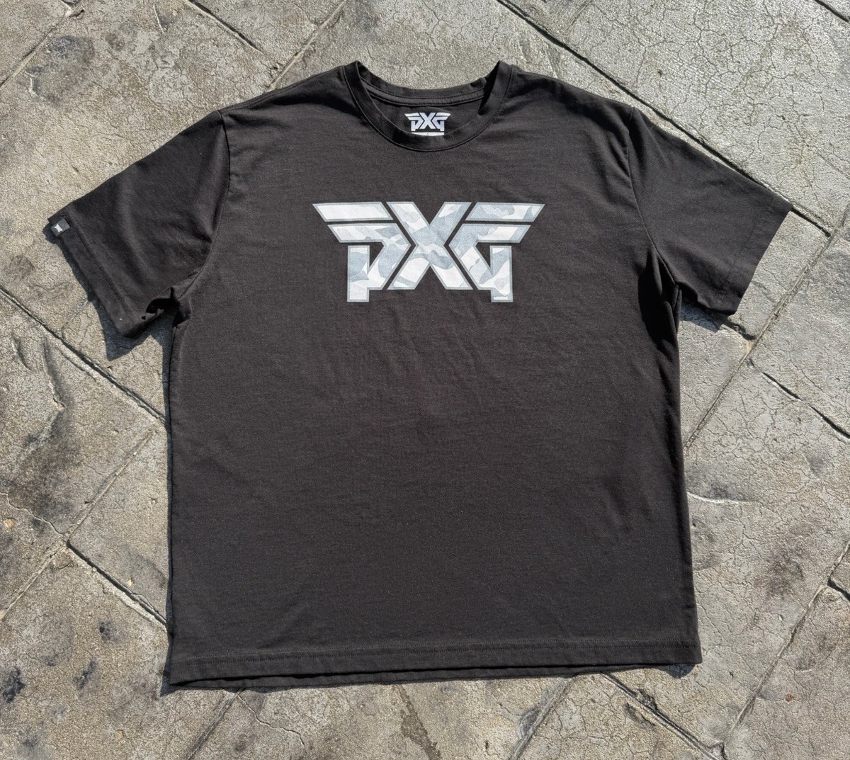 PXG Golf Logo Spellout Camouflage Camo T-Shirt Size Small gallery